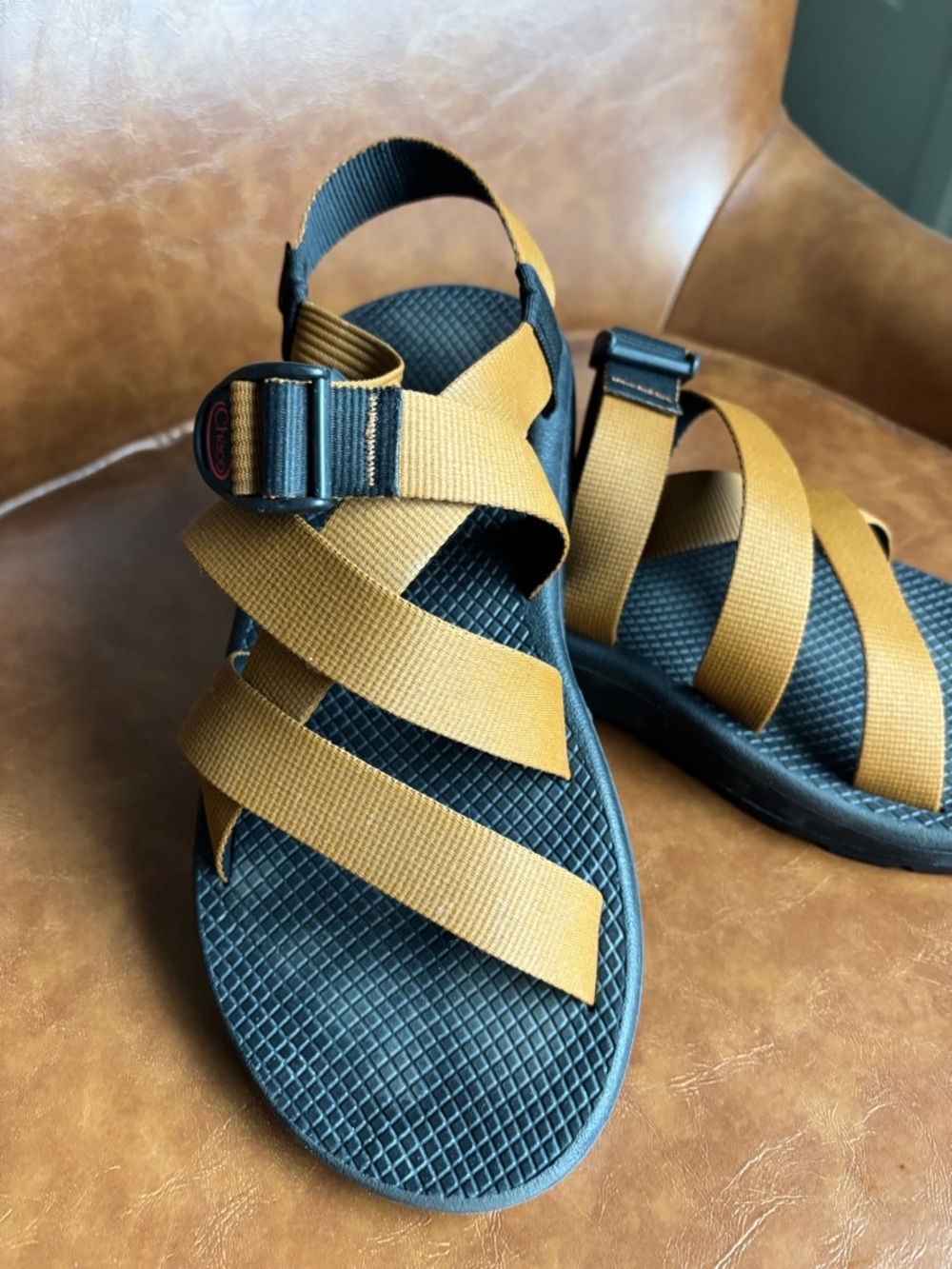 Chaco Z1 Classic Sporty Strappy Sandals Rust Brown Black Hiking Rafting M10 - Picture 3 of 8